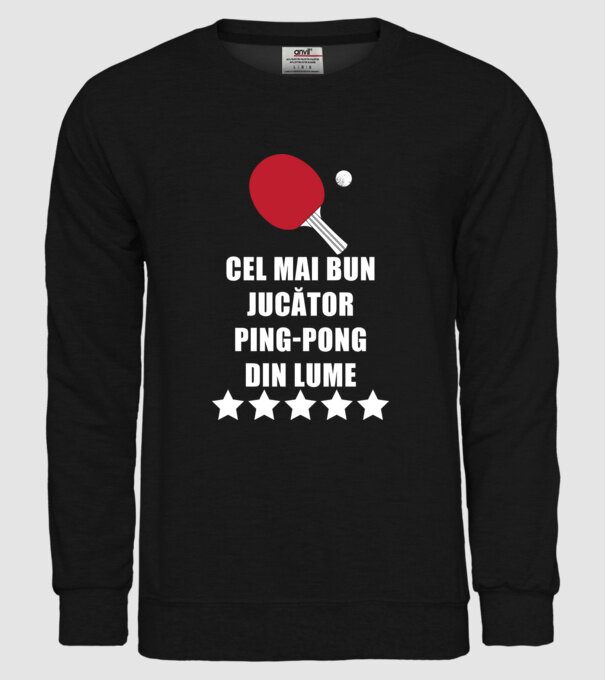 cel mai bun jucător ping-pong din lume model negru pe tricou