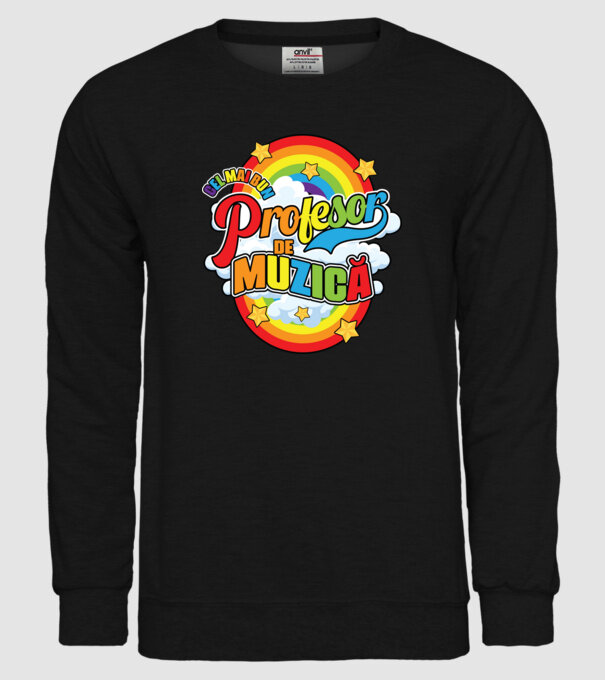 Cel mai bun profesor de muzică model negru pe tricou
