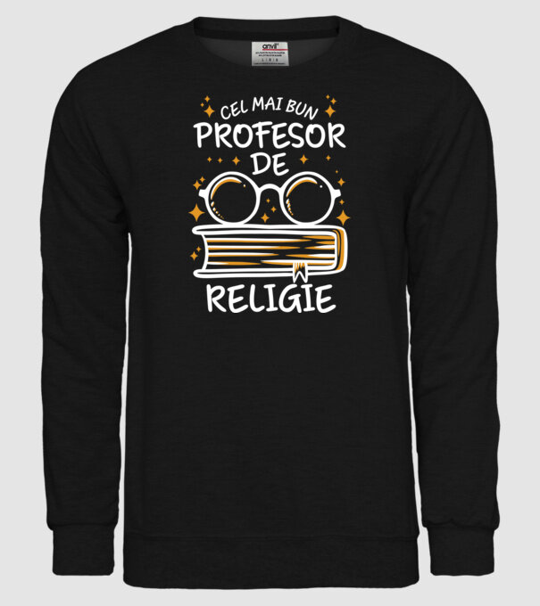 Cel mai bun profesor de religie model negru pe tricou