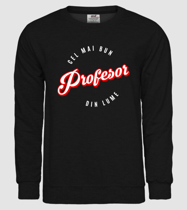 Cel mai bun PROFESOR din lume model negru pe tricou
