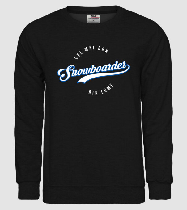 cel mai bun snowboarder din lume model negru pe tricou
