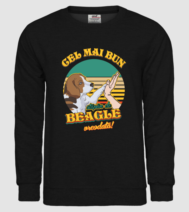 Cel mai bun stăpân de beagle vreodată! model negru pe tricou