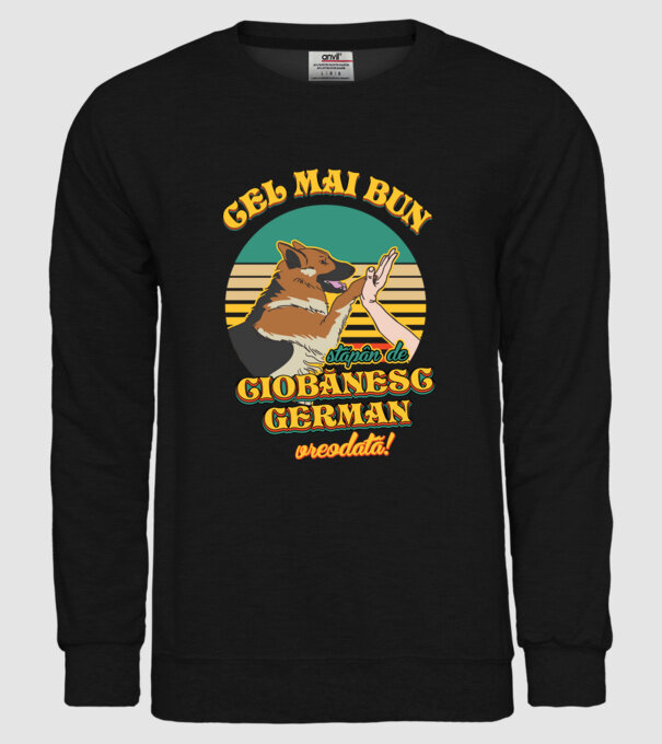 Cel mai bun stăpân de ciobănesc german vreodată! model negru pe tricou