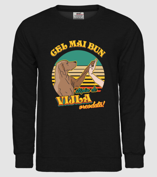 Cel mai bun stăpân de vijla vreodată! model negru pe tricou