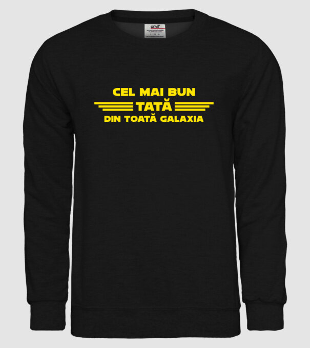 cel mai bun tată din toată Galaxia model negru pe tricou