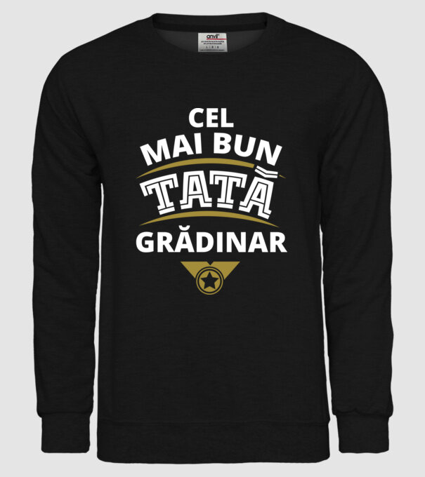 cel mai bun tată grădinar model negru pe tricou