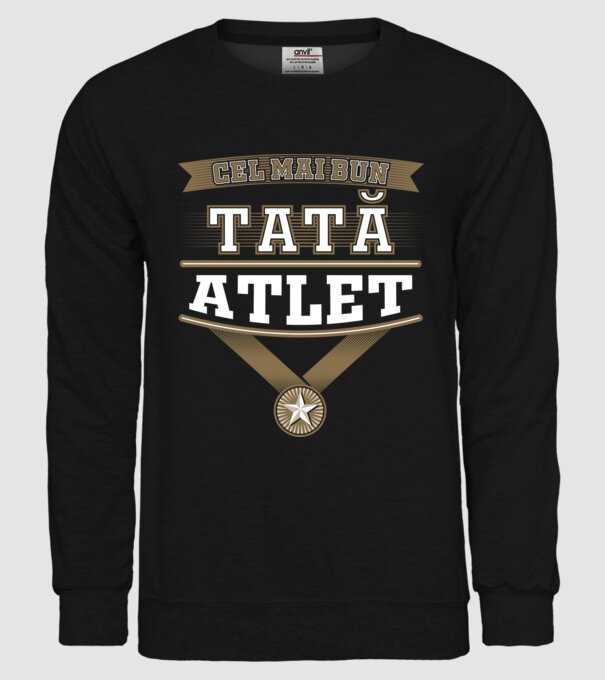 Cel mai bun tată atlet model negru pe tricou