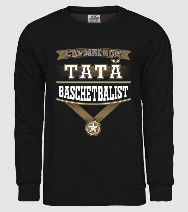 Cel mai bun tată baschetbalist model negru pe tricou