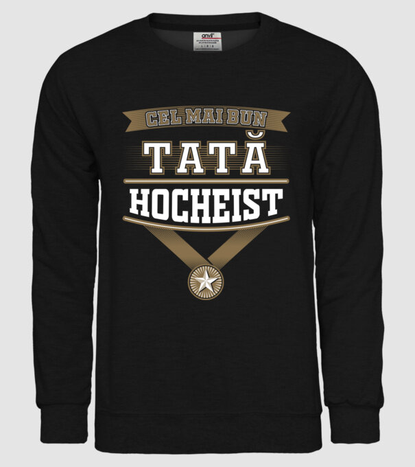 Cel mai bun tată hocheist model negru pe tricou