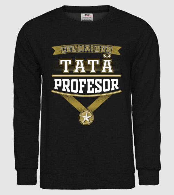 Cel mai bun tată profesor model negru pe tricou