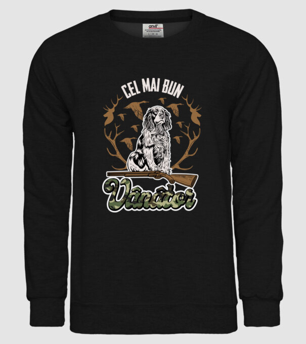 Cel mai bun vânător model negru pe tricou