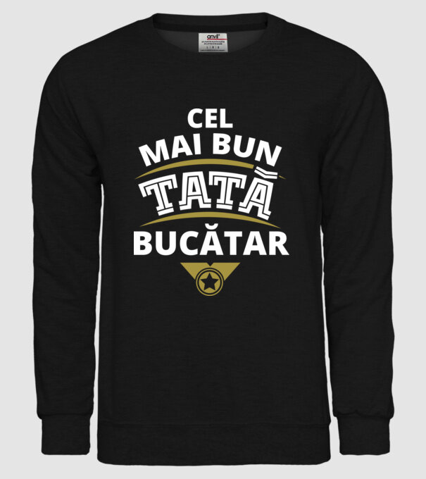 Cel mai bun tată bucătar model negru pe tricou