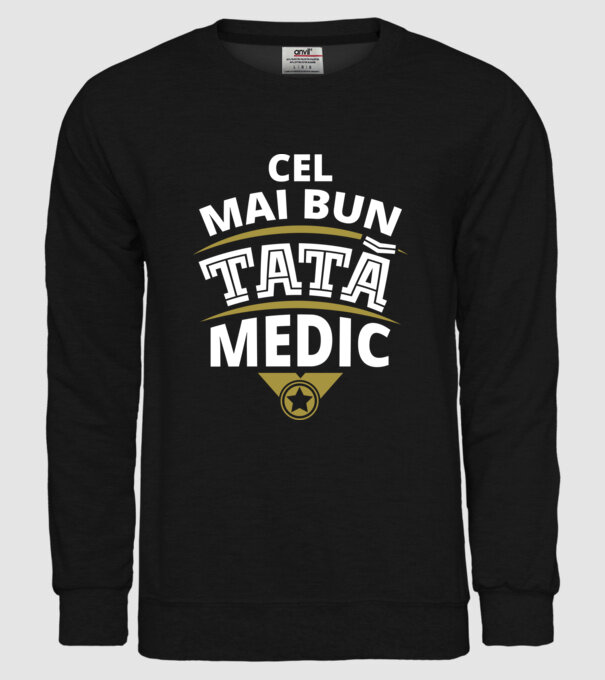 Cel mai bun tată medic model negru pe tricou