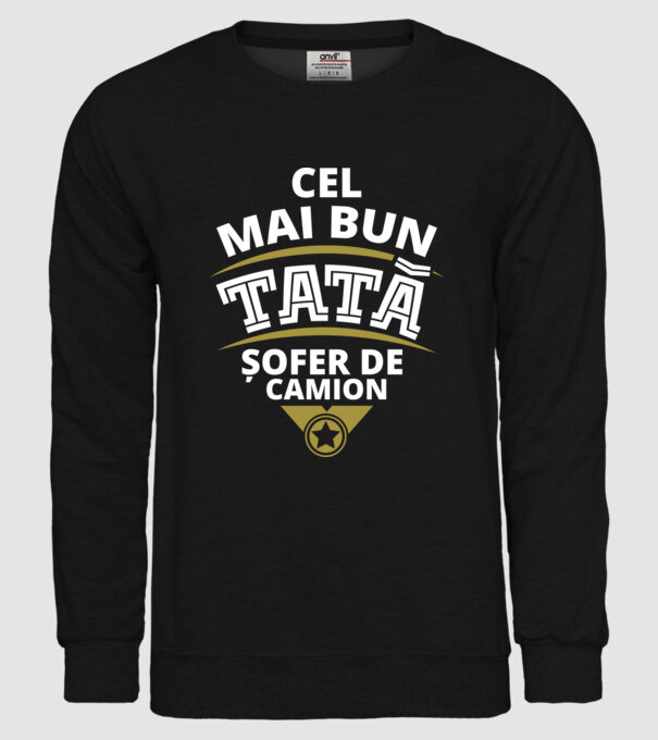 Cel mai bun tată șofer de camion model negru pe tricou