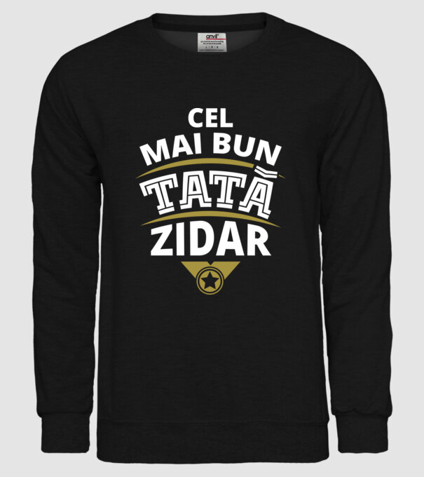 Cel mai bun tată zidar model negru pe tricou
