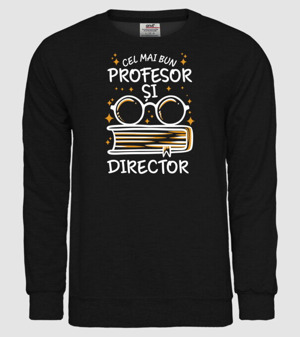 Cel mai profesor director model negru pe tricou