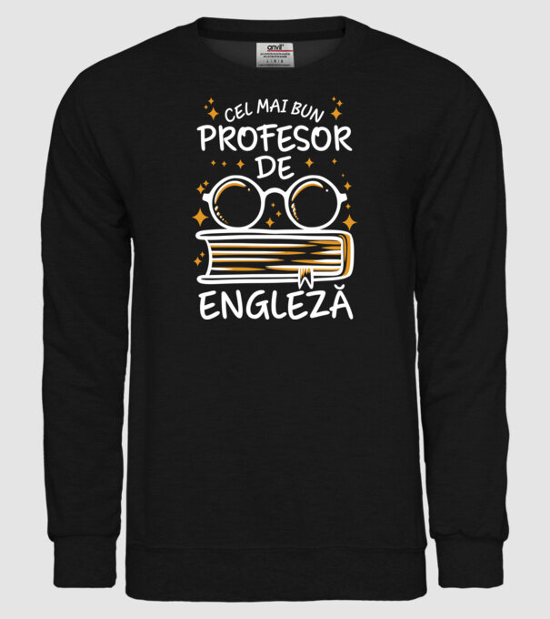 Cel mai profesor engleză model negru pe tricou