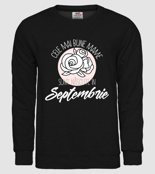 Cele mai bune mame sunt născute Septembrie model negru pe tricou
