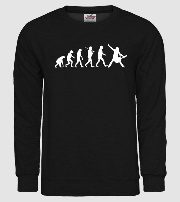 Chitară evoluție model negru pe tricou