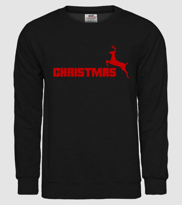 Christmas logo model negru pe tricou