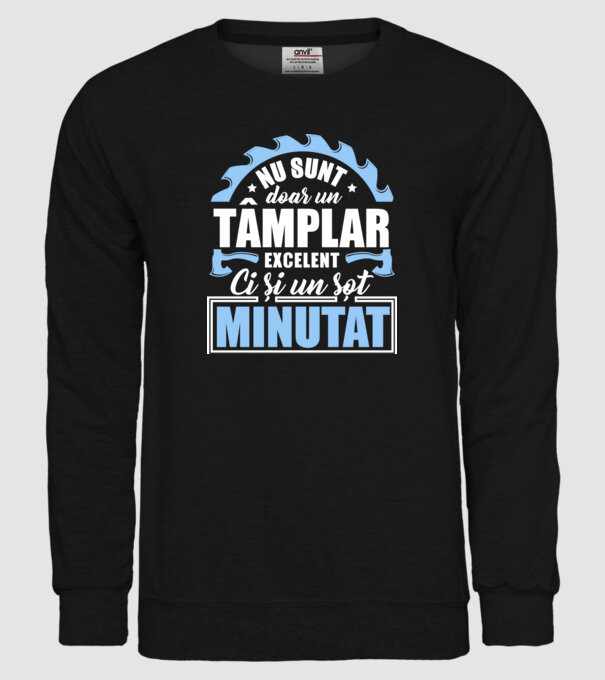 Nu sunt doar un tâmplar excelent, ci și un soț minunat! model negru pe tricou
