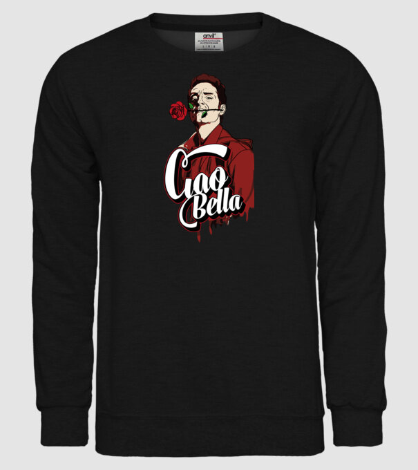 ciao bella berlin rose model negru pe tricou