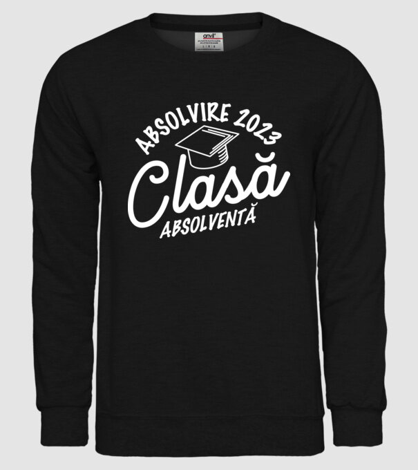 Clasă absolventă model negru pe tricou