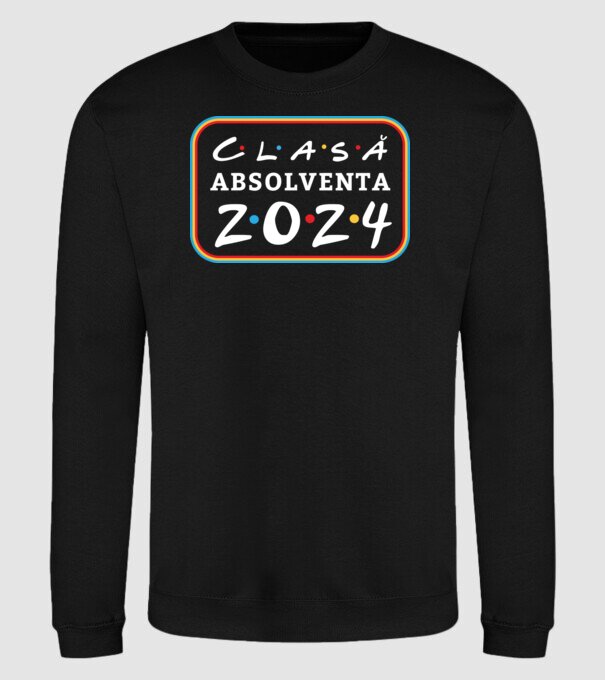 Clasă absolventă friends model negru pe tricou