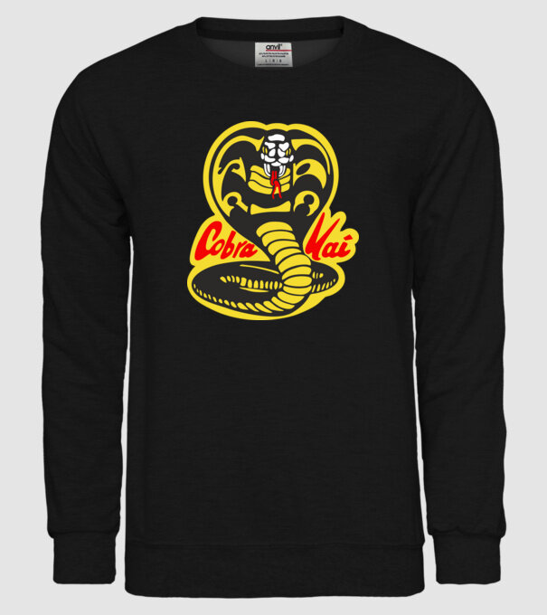 cobra kai logo model negru pe tricou