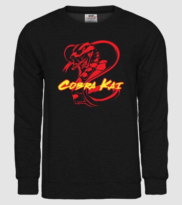 cobra kai simple model negru pe tricou
