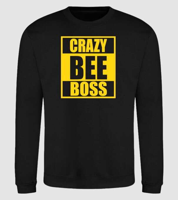 Crazy bee boss model negru pe tricou