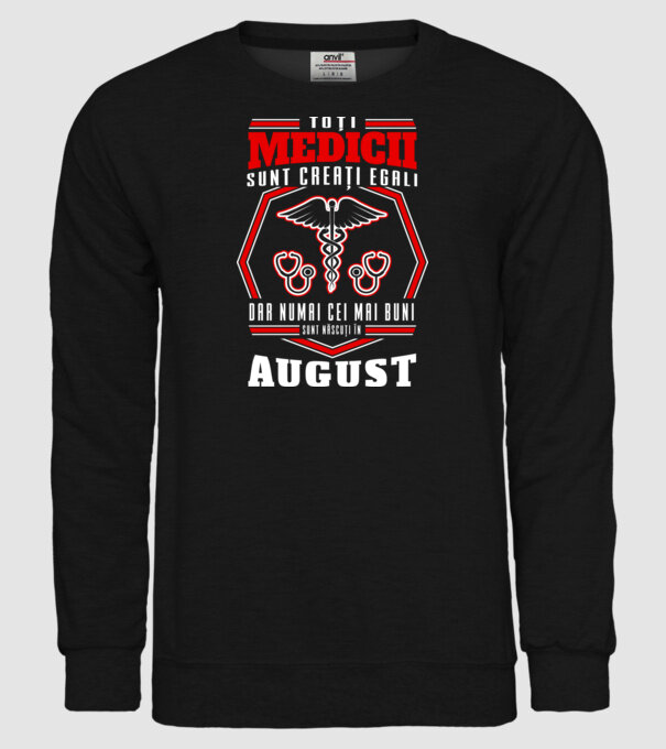 Toți Medicii sunt Creati egali august model negru pe tricou