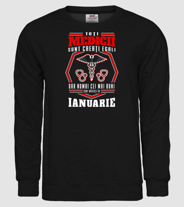 Toți Medicii sunt Creati egali ianuarie model negru pe tricou