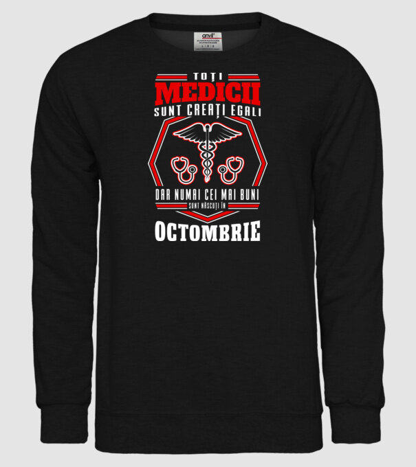 Toți Medicii sunt Creati egali octombrie model negru pe tricou