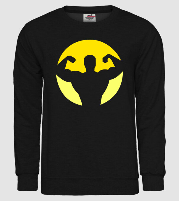 Culturism model negru pe tricou