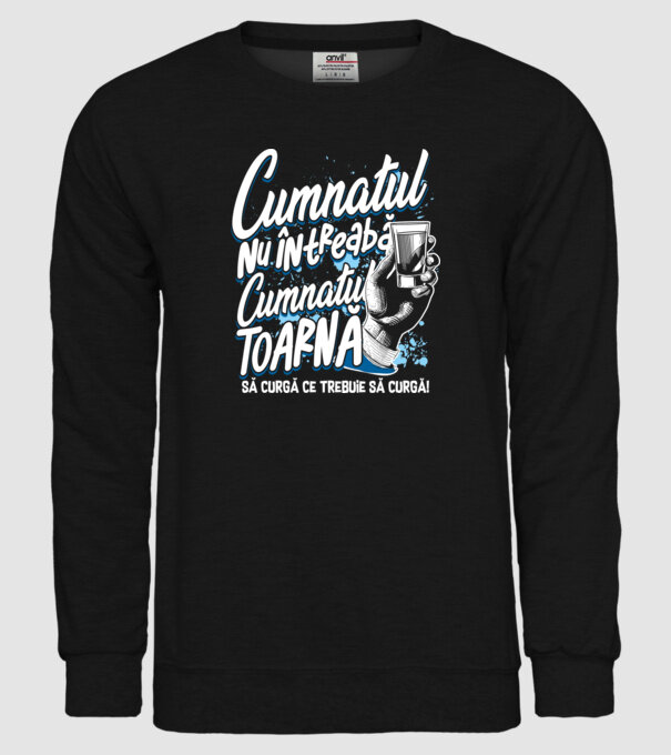 Cumnatul nu întreabă, cumnatul toarnă. Să curgă ce trebuie să curgă! model negru pe tricou