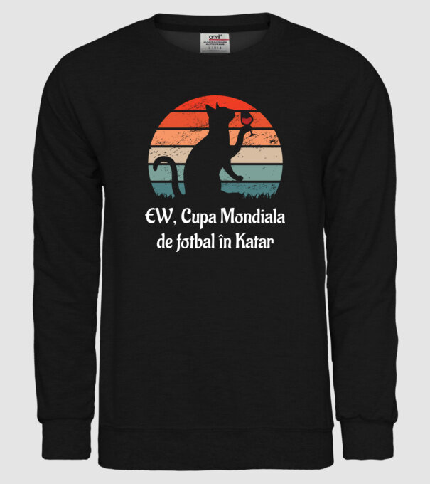 Cupa Mondiala de fotbal în Katar model negru pe tricou