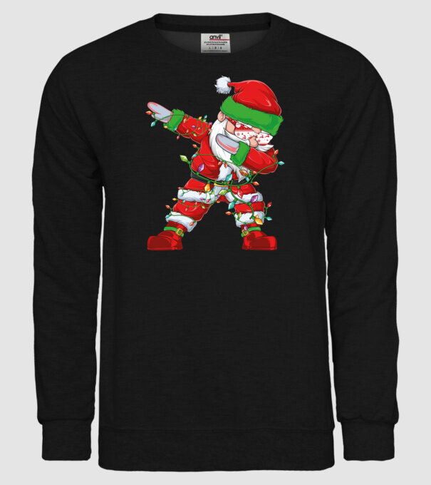 Dab Santa model negru pe tricou