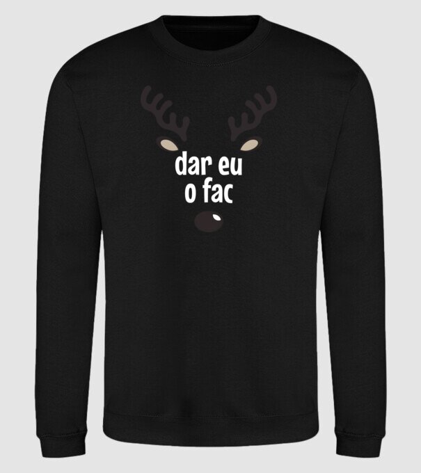 Dar eu o fac crăciun chiar căprioară Negru model negru pe tricou