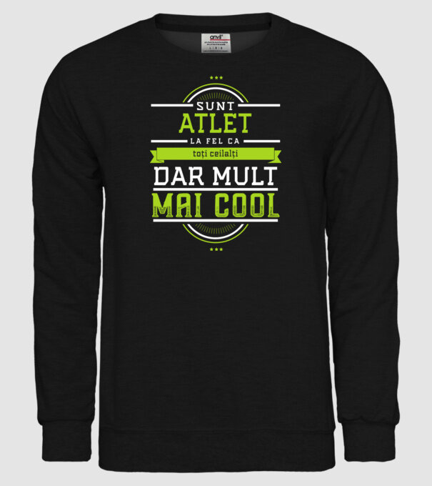 sunt atlet, la fel ca toți ceilalți, dar mult mai cool model negru pe tricou