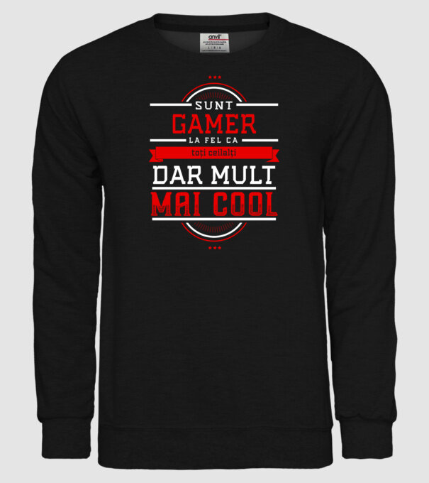sunt gamer, la fel ca toți ceilalți, dar mult mai cool model negru pe tricou