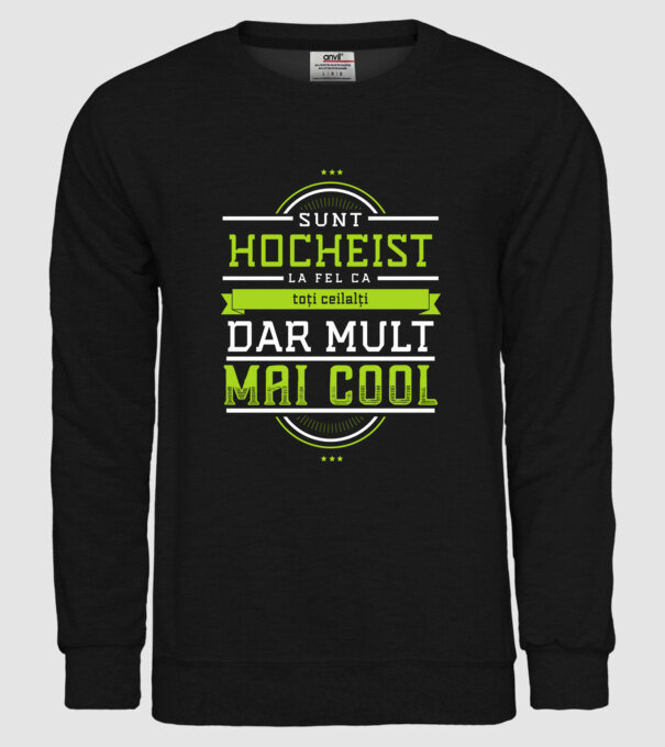 Sunt hocheist, la fel ca toți ceilalți, dar mult mai cool model negru pe tricou