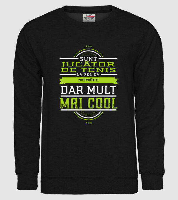 Sunt jucător de tenis, la fel ca toți ceilalți, dar mult mai cool model negru pe tricou