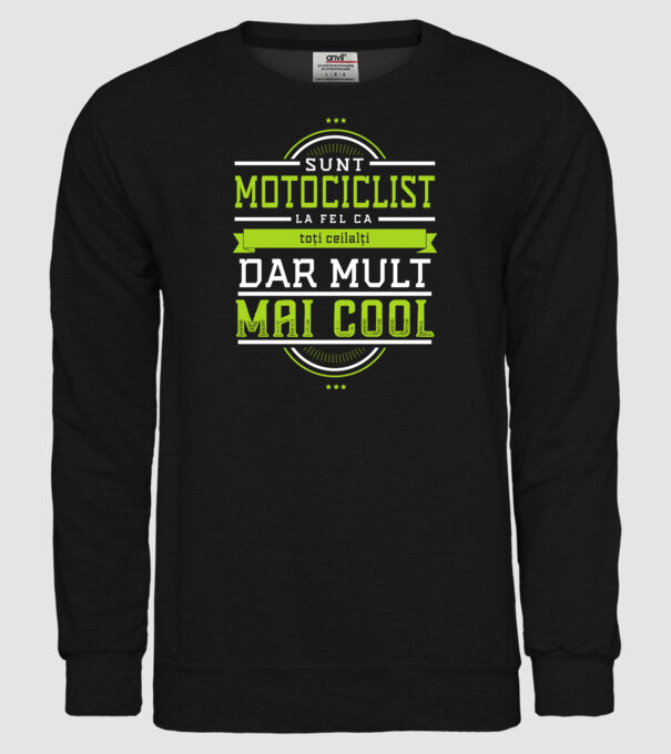 sunt motociclist, la fel ca toți ceilalți, dar mult mai cool model negru pe tricou