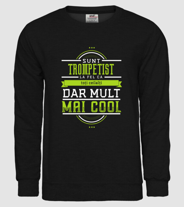 sunt un trompetist, la fel ca toți ceilalți, dar mult mai cool model negru pe tricou