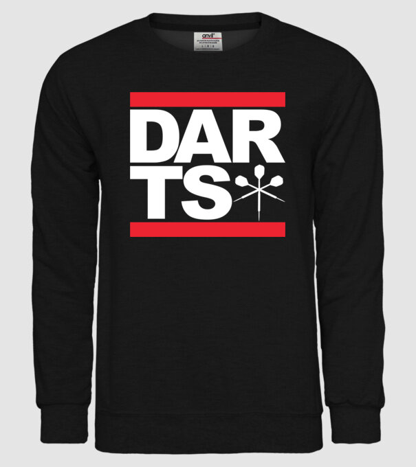 Darts DMC model negru pe tricou