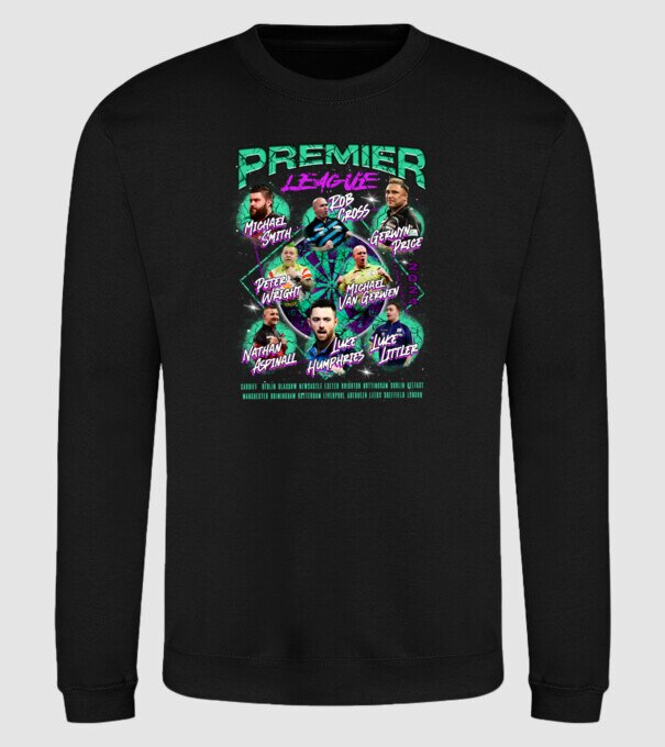 DARTS premier league 2024 model negru pe tricou