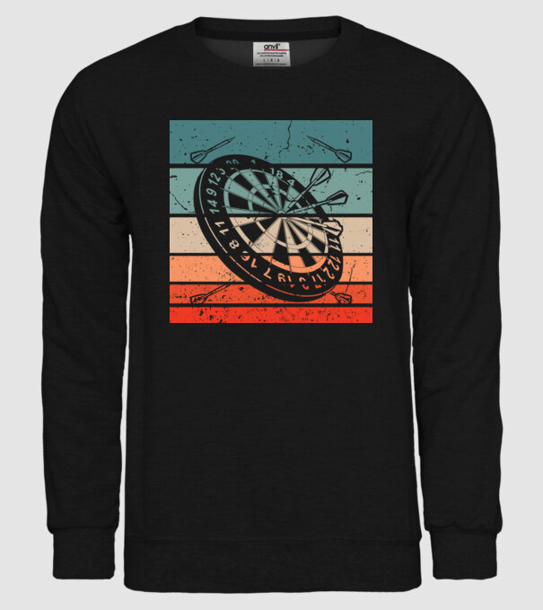 Darts vintage model negru pe tricou