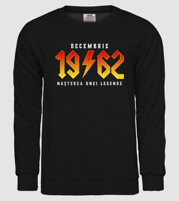 Decembrie - 1962 - nașterea unei legende model negru pe tricou