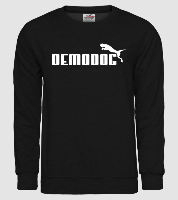 demodog logo model negru pe tricou